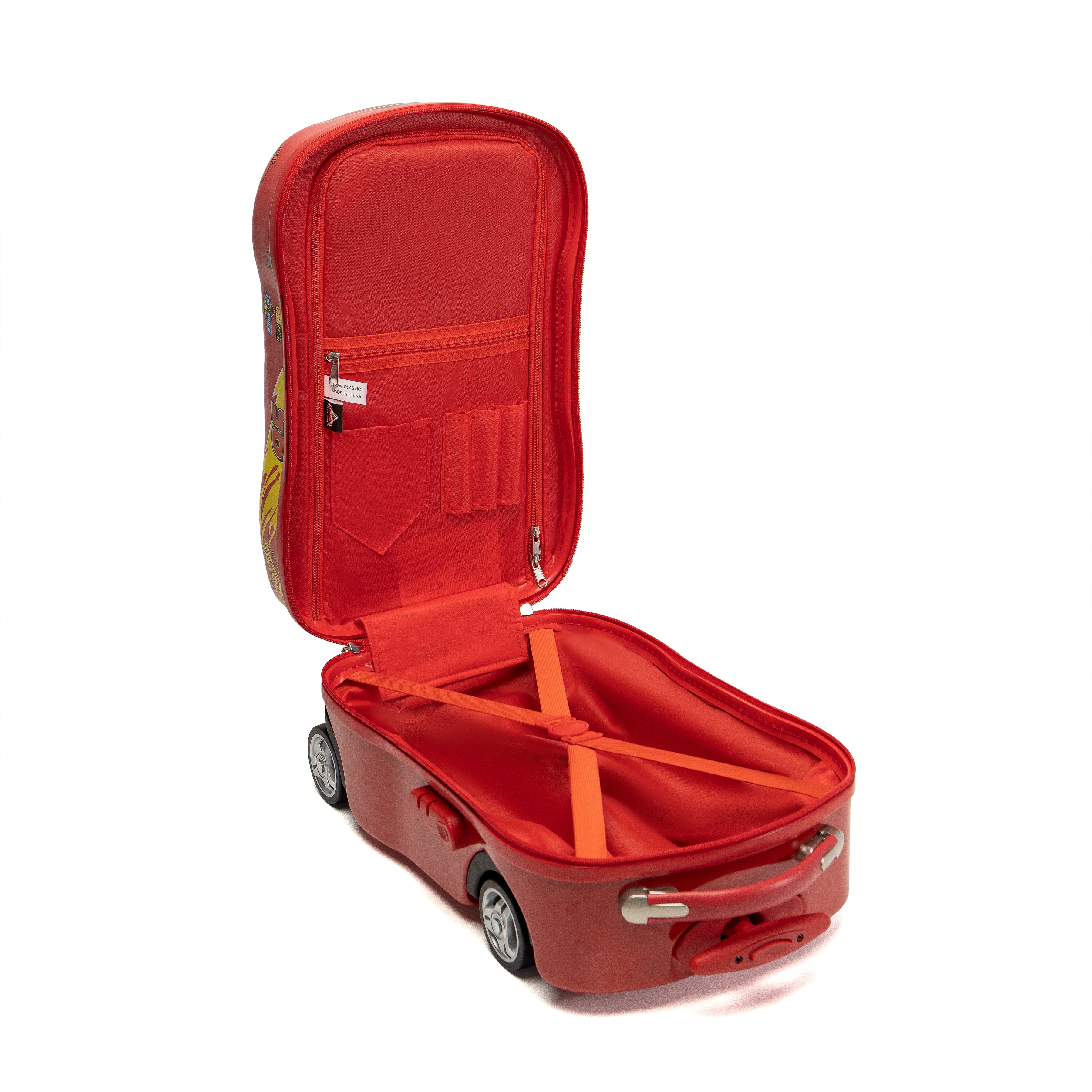 Two smooth rolling wheels for transporting - two extras for novelty look Telescopic retractable handle