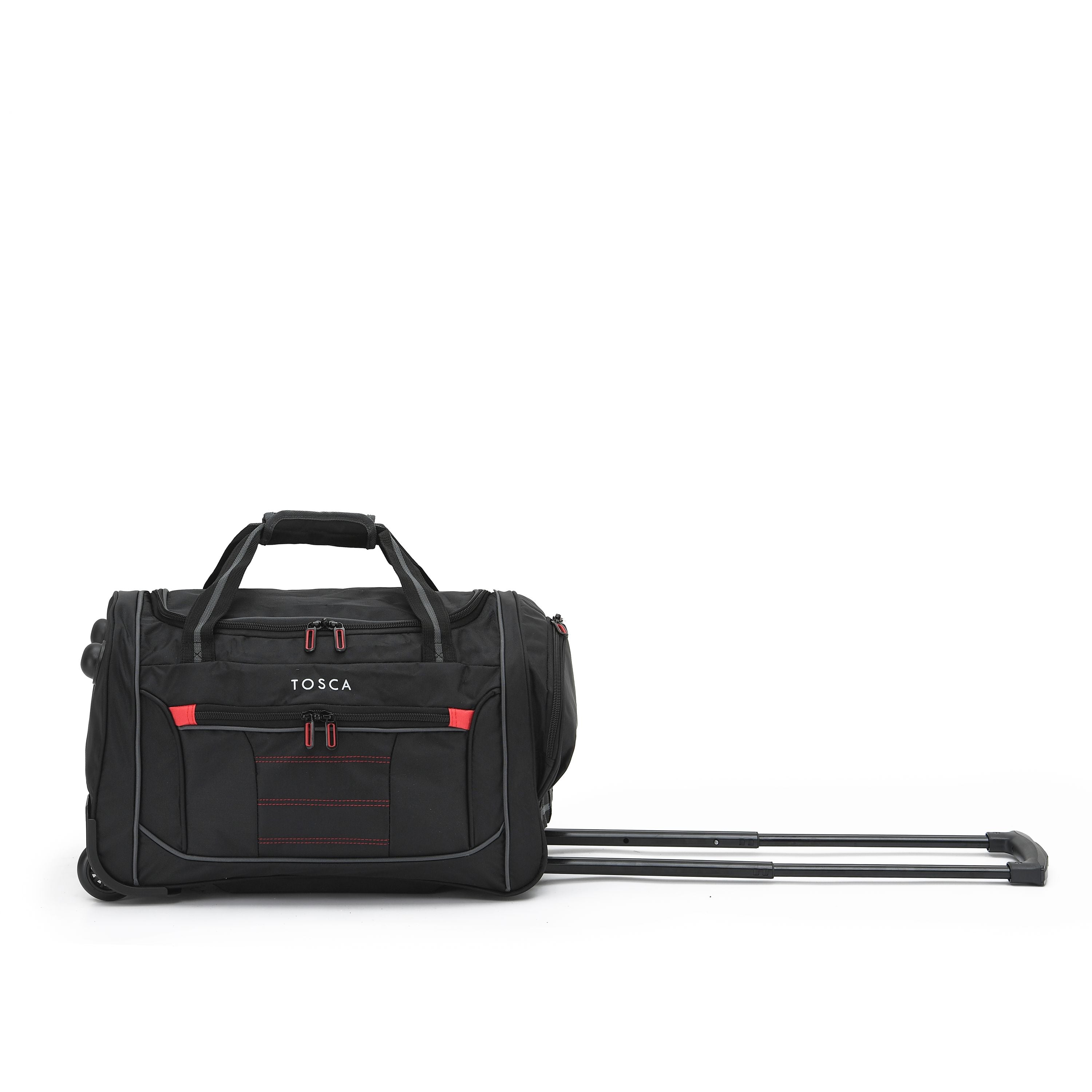 Tosca - TCA794TW/SA 48cm Small Wheeled Duffle Bag - Black/Red