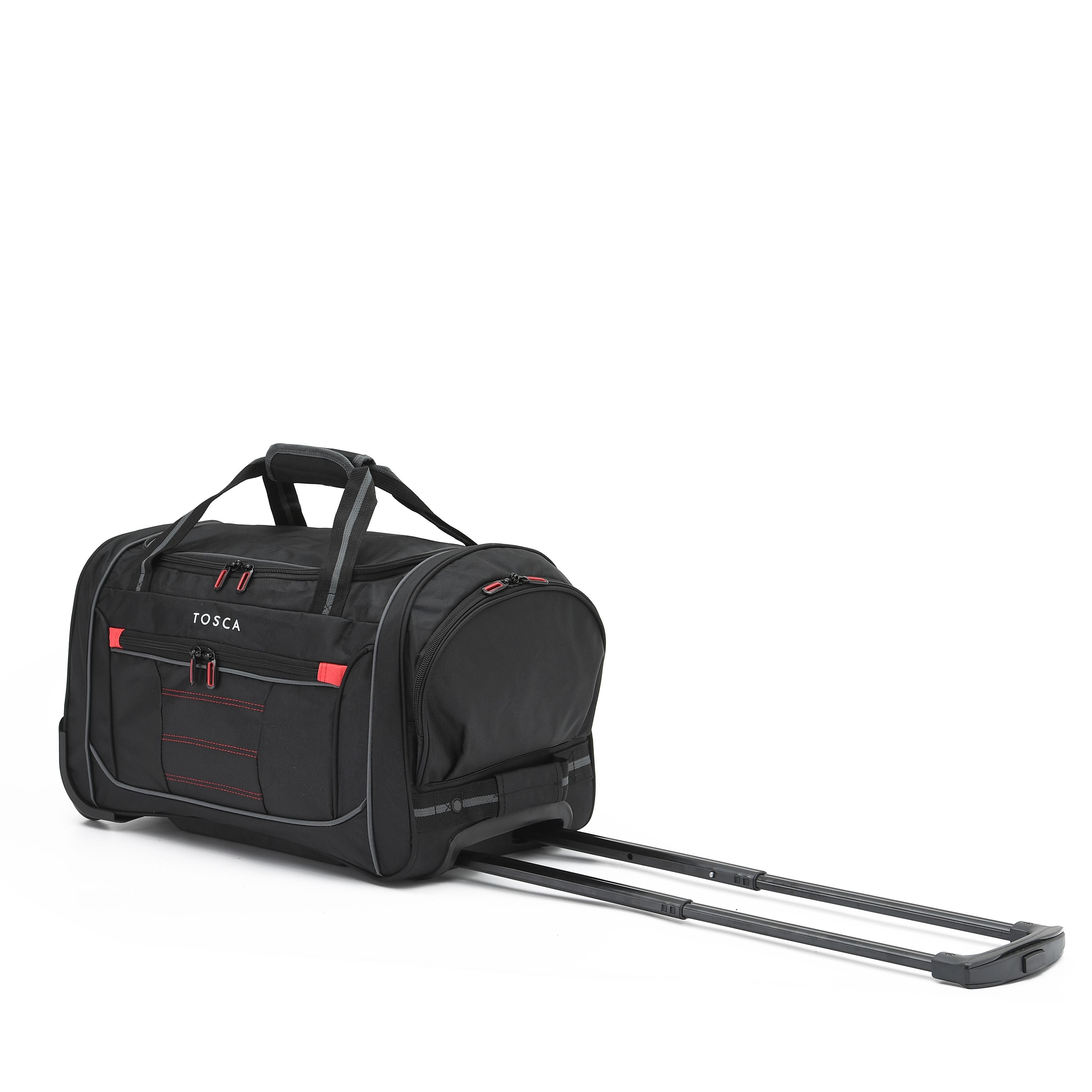 Tosca - TCA794TW/SA 48cm Small Wheeled Duffle Bag - Black/Red-2