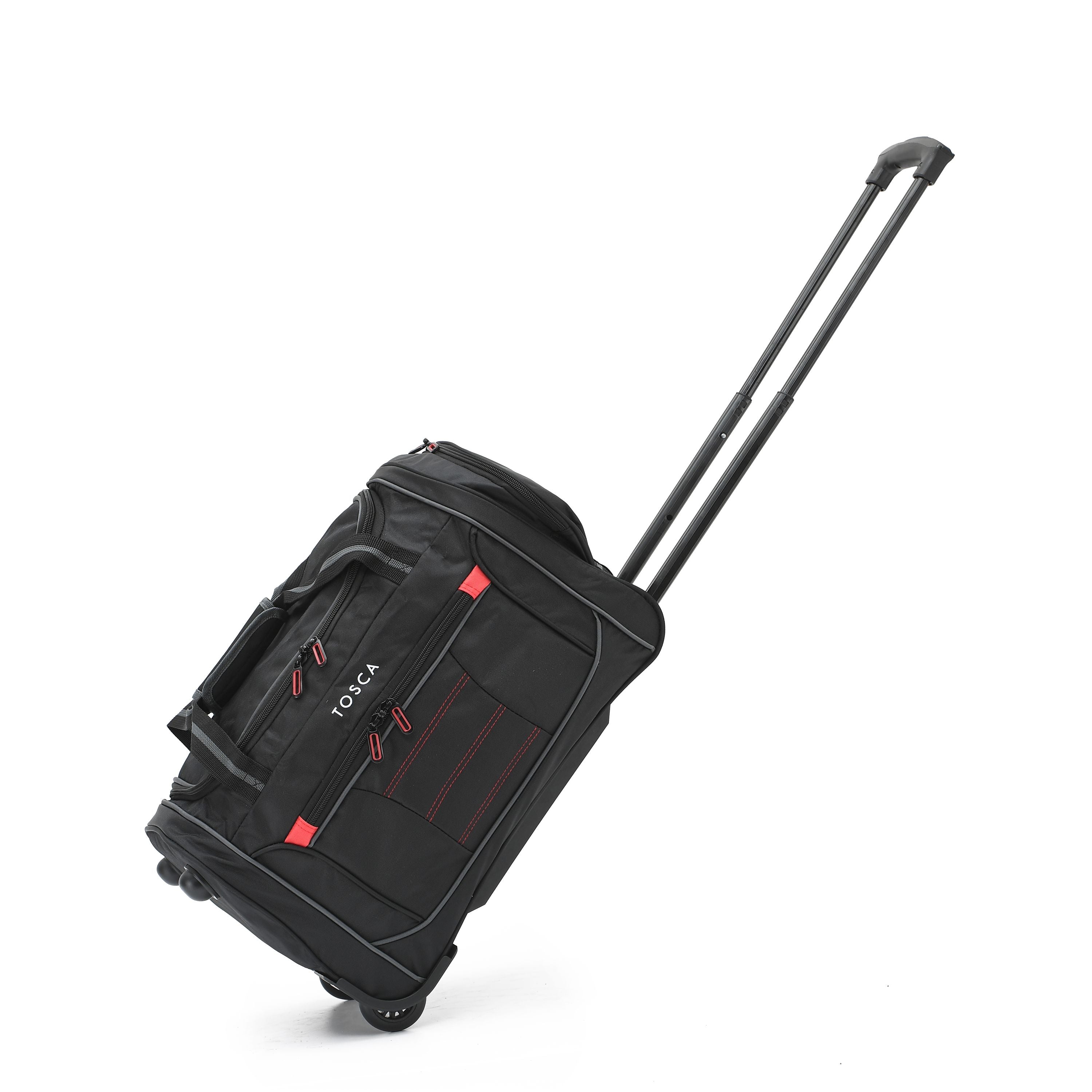 Tosca - TCA794TW/SA 48cm Small Wheeled Duffle Bag - Black/Red-3