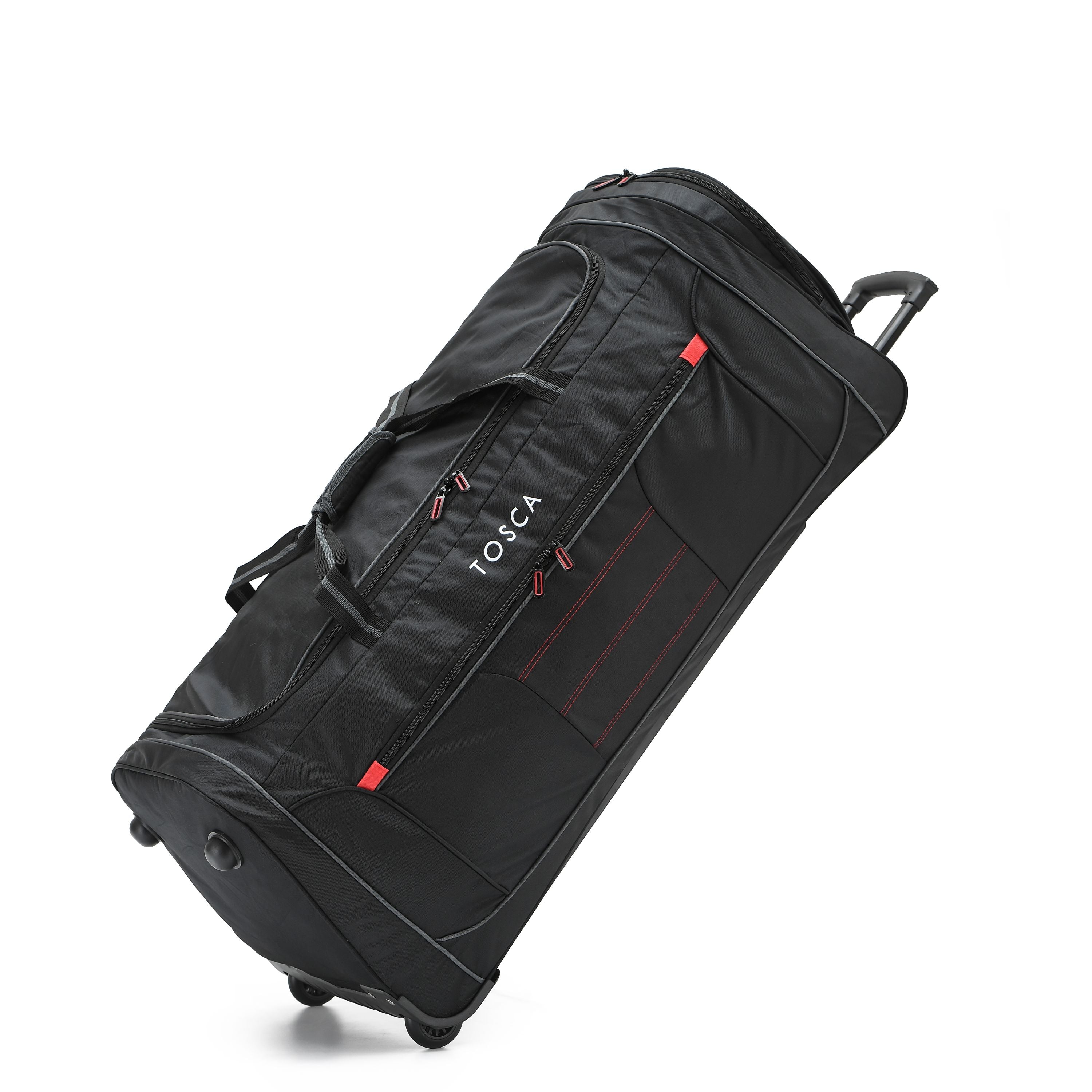 Tosca - TCA794 90cm Jumbo Wheeled Duffle Bag - Black/Red-3