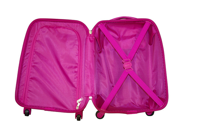 Kidz Bagz - 4 Wheel Trolley & Backpack Set - Pink Owl