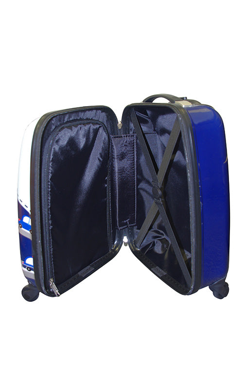Kidz Bagz - 4 Wheel Trolley & Backpack Set - Blue Car/Plane-6