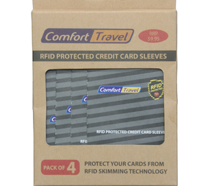 Comfort Travel - Credit Card RFID Protected Sleeves - Pack of 4