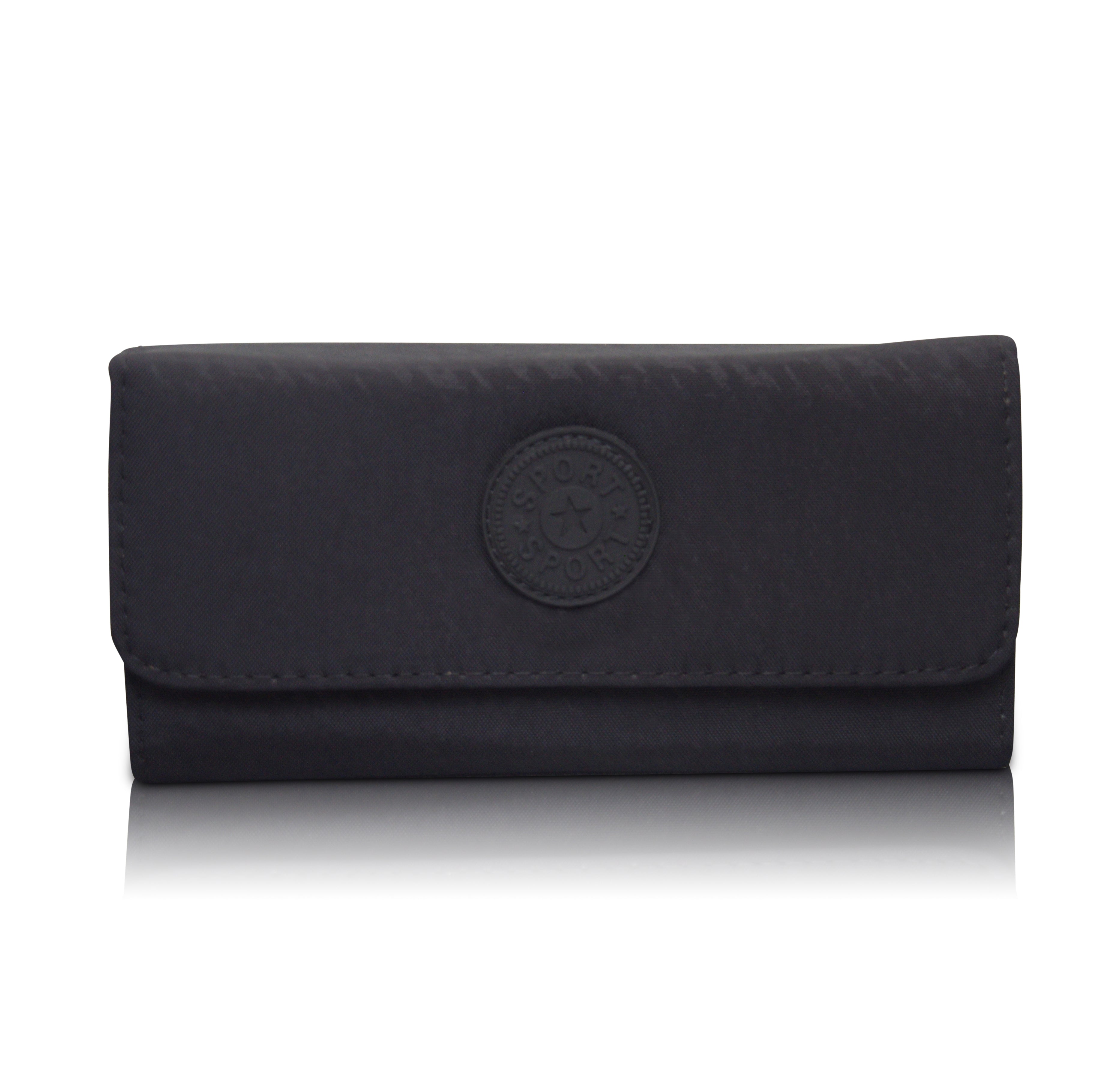 Cienna - KP19007 Large Wallet - Black Pattern