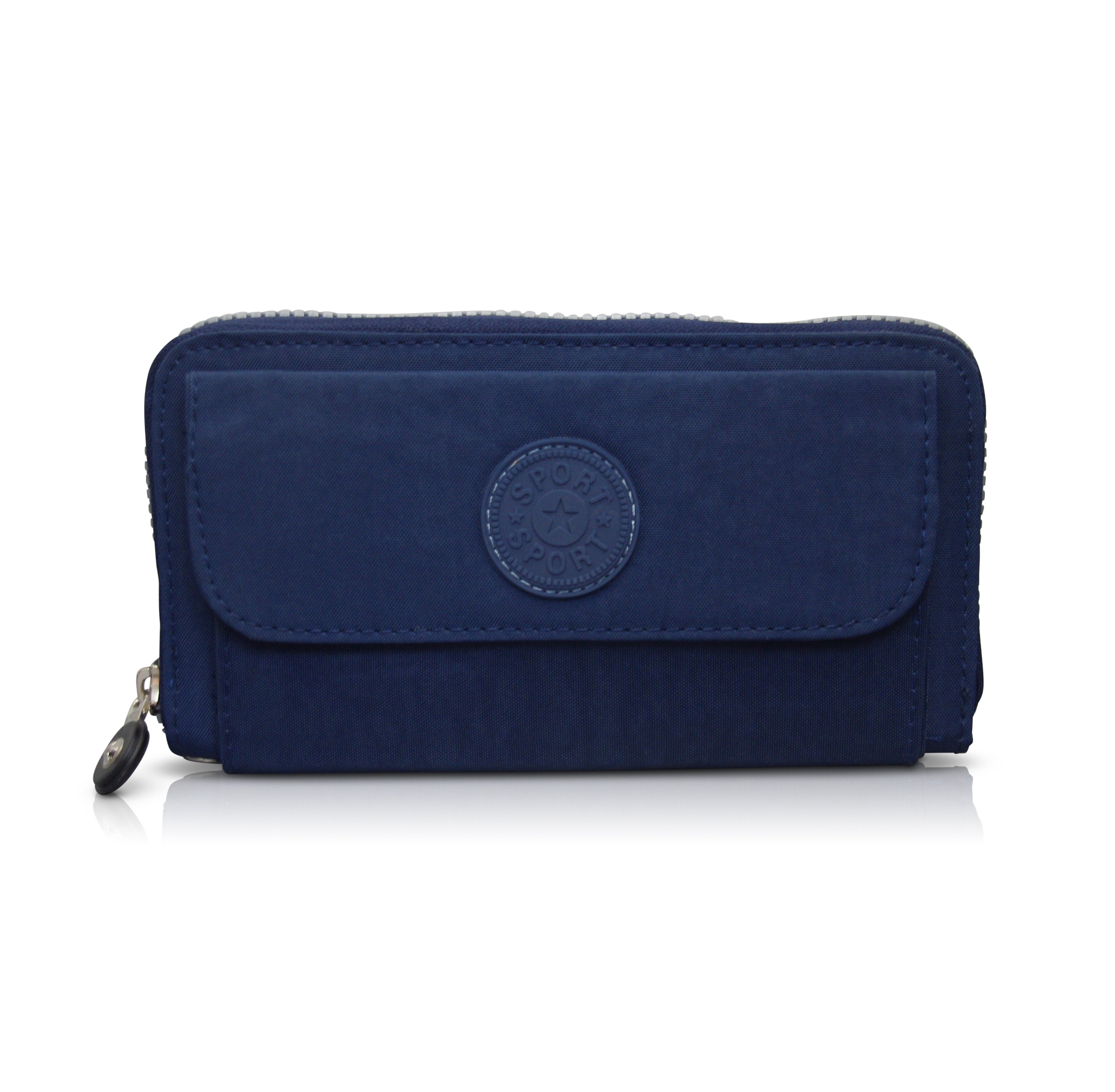 Cienna - KP19008 Large Zip Wallet with Phone Pouch - Navy
