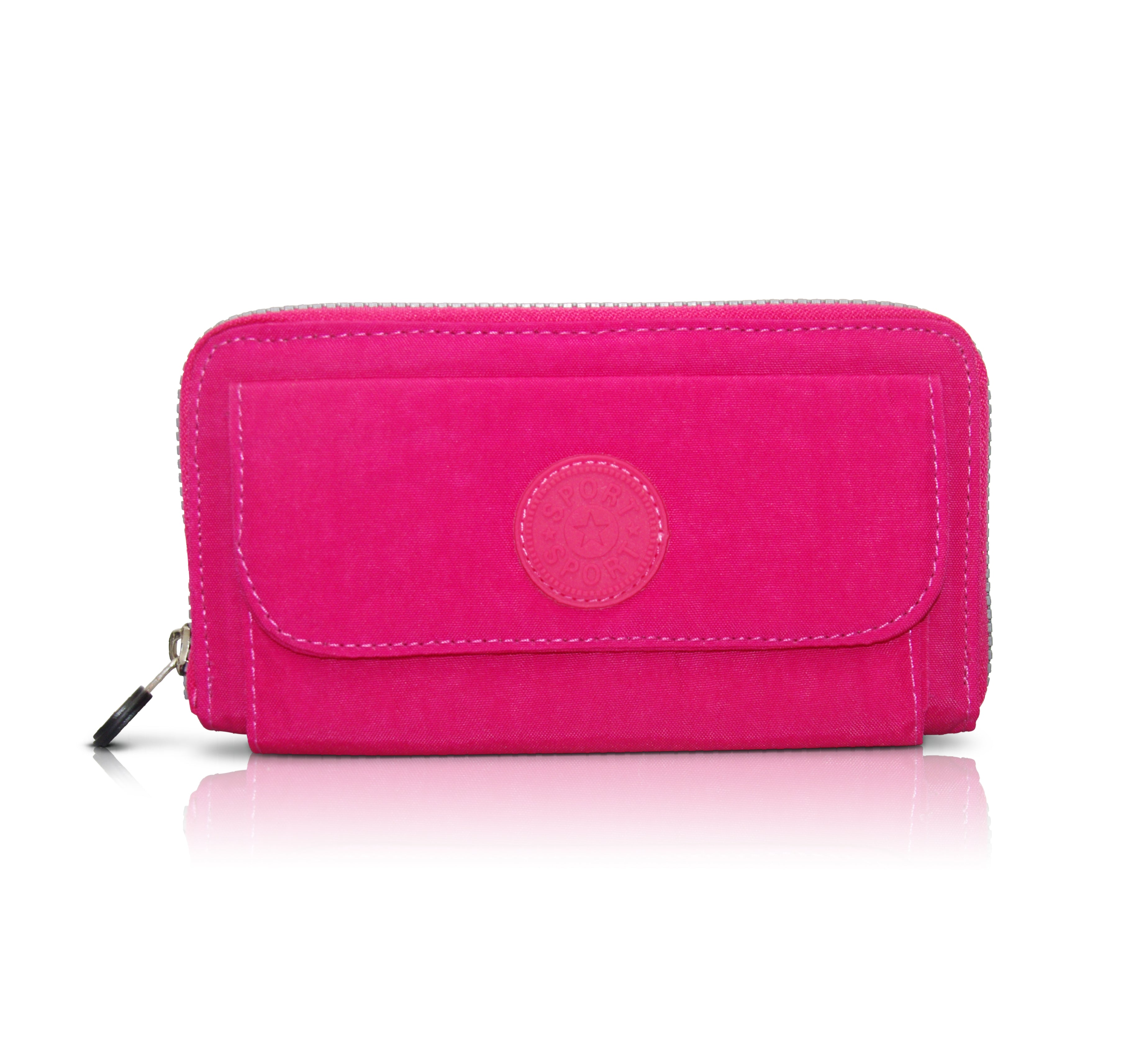 Cienna - KP19008 Large Zip Wallet with Phone Pouch - Pink
