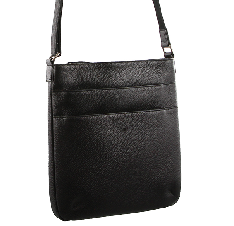Milleni - Soft Italian Leather Shoulder Bag - Black-1