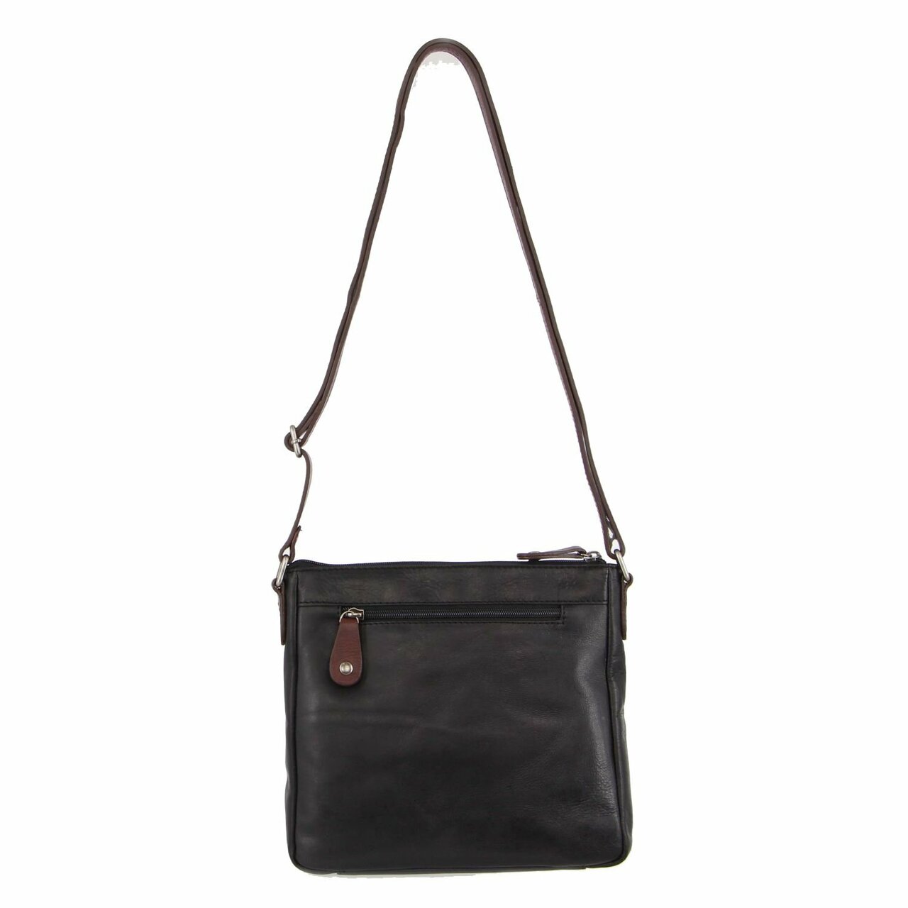 Milleni NL2598 Black/Chestnut Leather Cross-Body