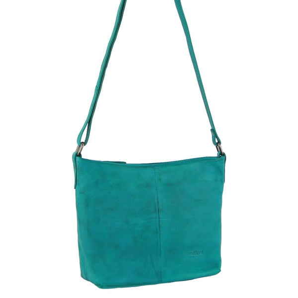 Milleni - NL2789 Leather cross body bag - Turquoise