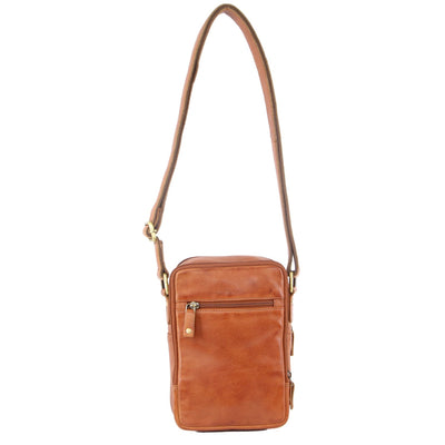 Pierre Cardin Rustic Leather Multi-Compartment Cross-Body Bag