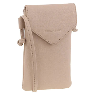 Pierre Cardin - PC3609 Cross Body leather phone pouch - Nude