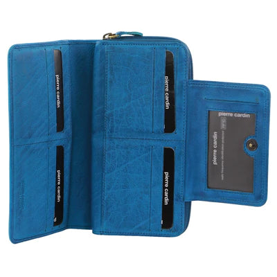 Pierre Cardin - PC3632 Large Zip Wallet - Aqua-2