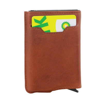 Pierre Cardin - Vert leather card holder w slider PC3643- Tan-3