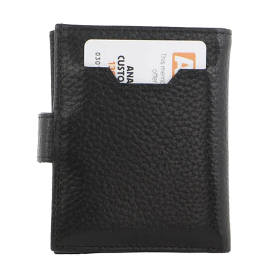 Pierre Cardin - Vert leather wallet w slider PC3644- Black-4