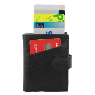 Pierre Cardin - Vert leather wallet w slider PC3644- Black-1