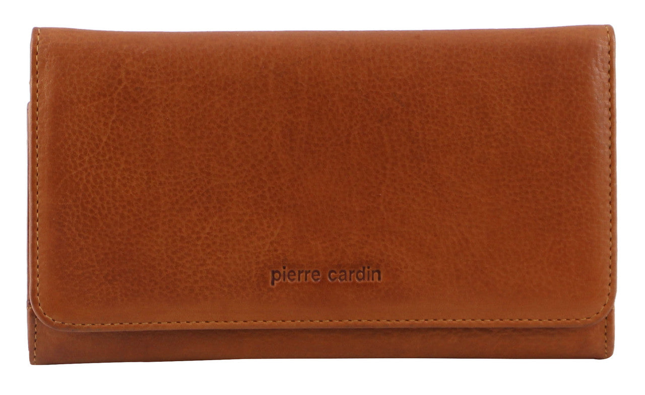 Pierre Cardin PC1976 Cognac Leather Ladies Wallet