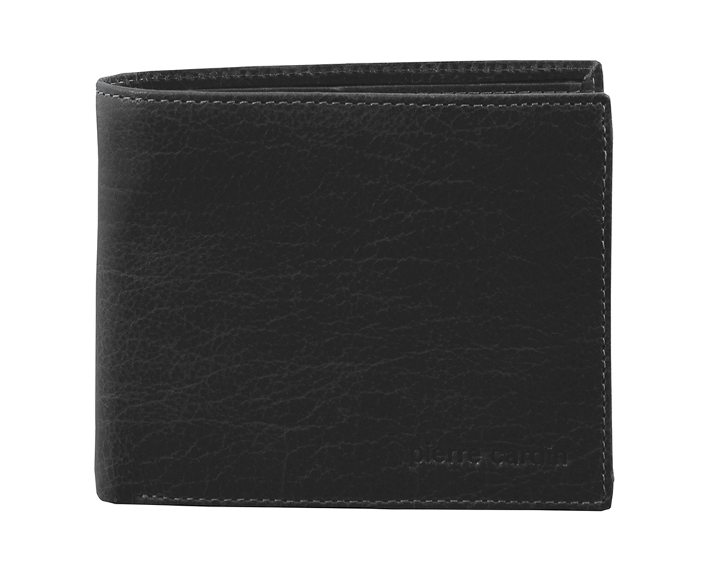 Pierre Cardin - PC2816 Rustic Leather Mens Wallet - Black-1
