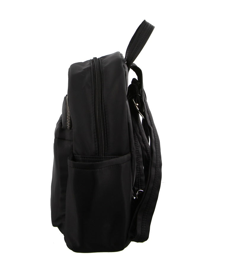 Pierre Cardin - 2418 Anti-Theft Nylon Backpack - Black-3
