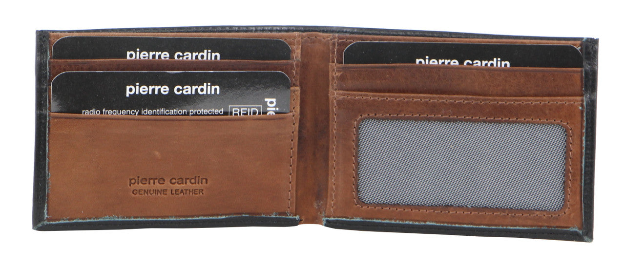 Pierre Cardin PC2629 Black/Cognac Leather Mens Wallet - 0