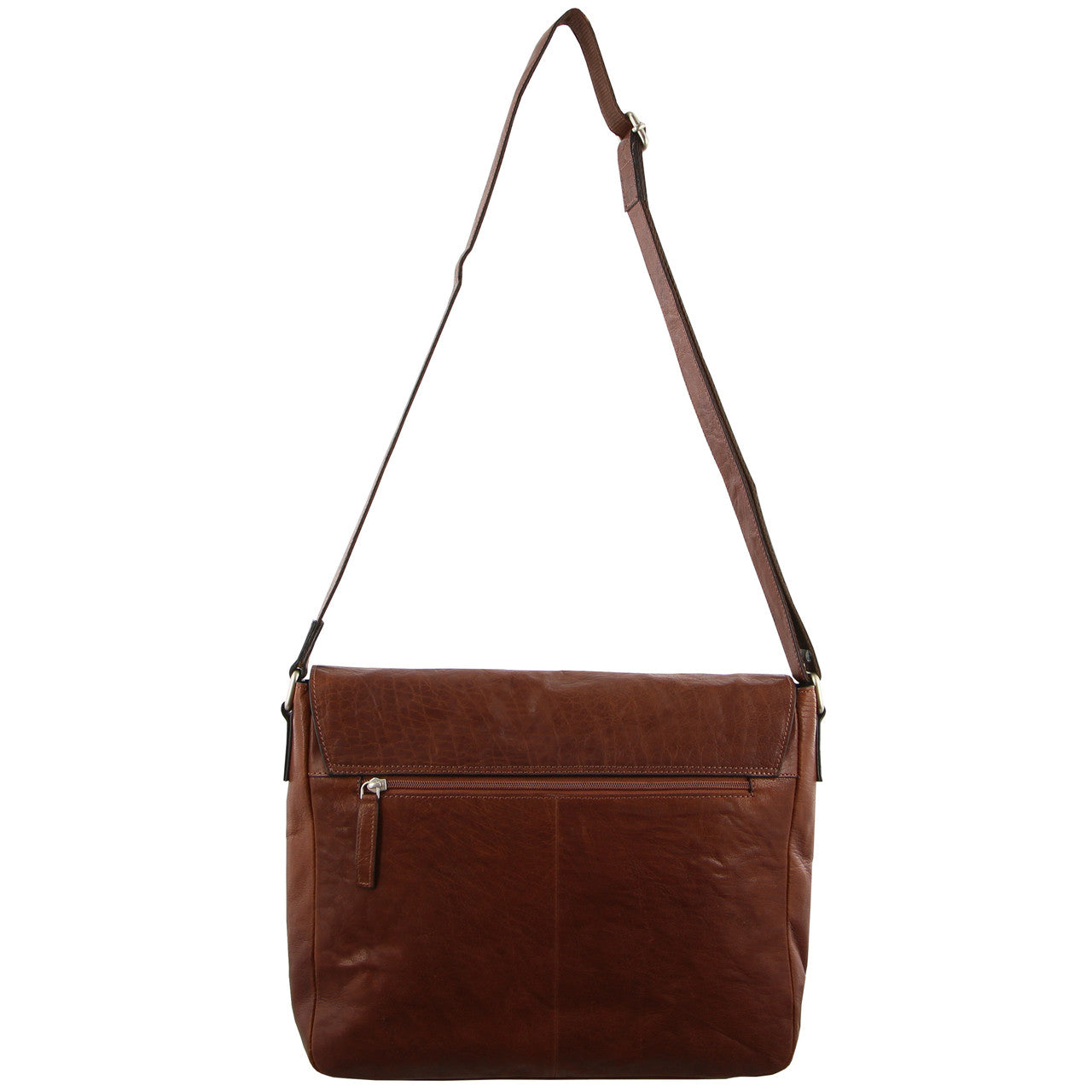 Pierre Cardin Rustic Leather Computer/Messenger Bag with flap closure-3