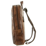Pierre Cardin - PC2799 Rustic Large Leather Backpack - Cognac
