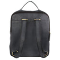 PIERRE CARDIN PC2808 Black RUSTIC LEATHER LARGE BACKPACK