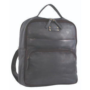 Pierre Cardin PC2808 Black Rustic Leather Large Backpack
