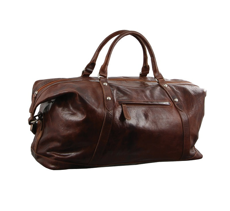 Pierre Cardin - PC2824 Rustic Leather Overnight Bag - Cognac-1