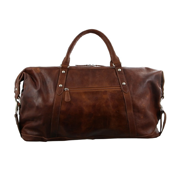 Pierre Cardin - PC2824 Rustic Leather Overnight Bag - Cognac-3