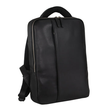 Pierre Cardin Pebbled Leather Laptop Backpack PC3297 Black *DC