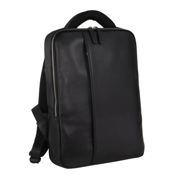 Pierre Cardin Pebbled Leather Laptop Backpack PC3297 Black