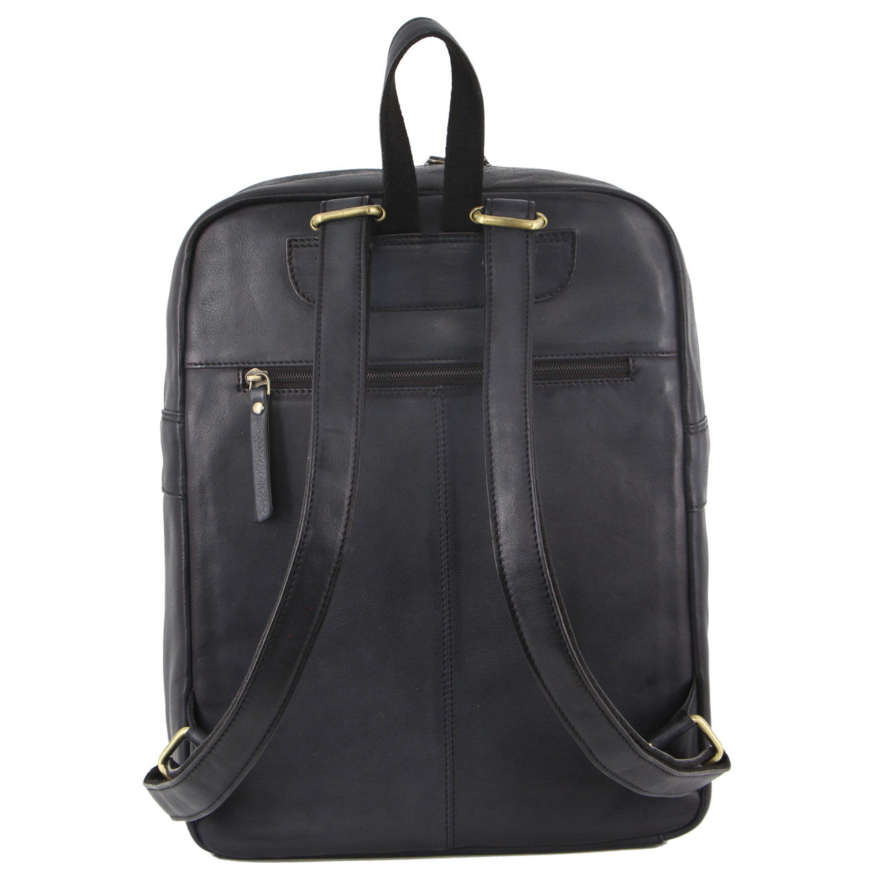 Pierre Cardin Burnished Leather Multi-Compartment Laptop Backpack PC3332 Black-3