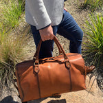 Pierre Cardin - 56cm Leather overnight bag PC3335 - Cognac