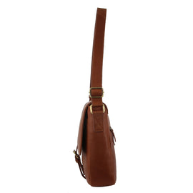 Pierre Cardin Mens Leather Business Satchel with flap closure PC3500 D.TAN *DC - 0