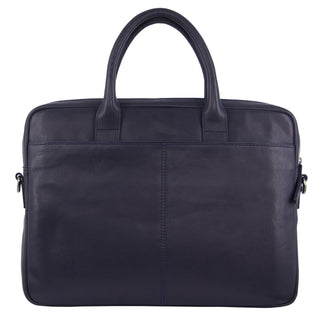 Pierre Cardin Mens Leather Business Computer Bag with multiple compartments PC3504 Navy *DC