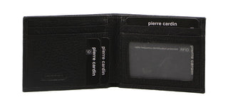 Pierre Cardin - PC8873 RFID Italian Slim-Line Mens Bi-Fold Leather Wallet - Black