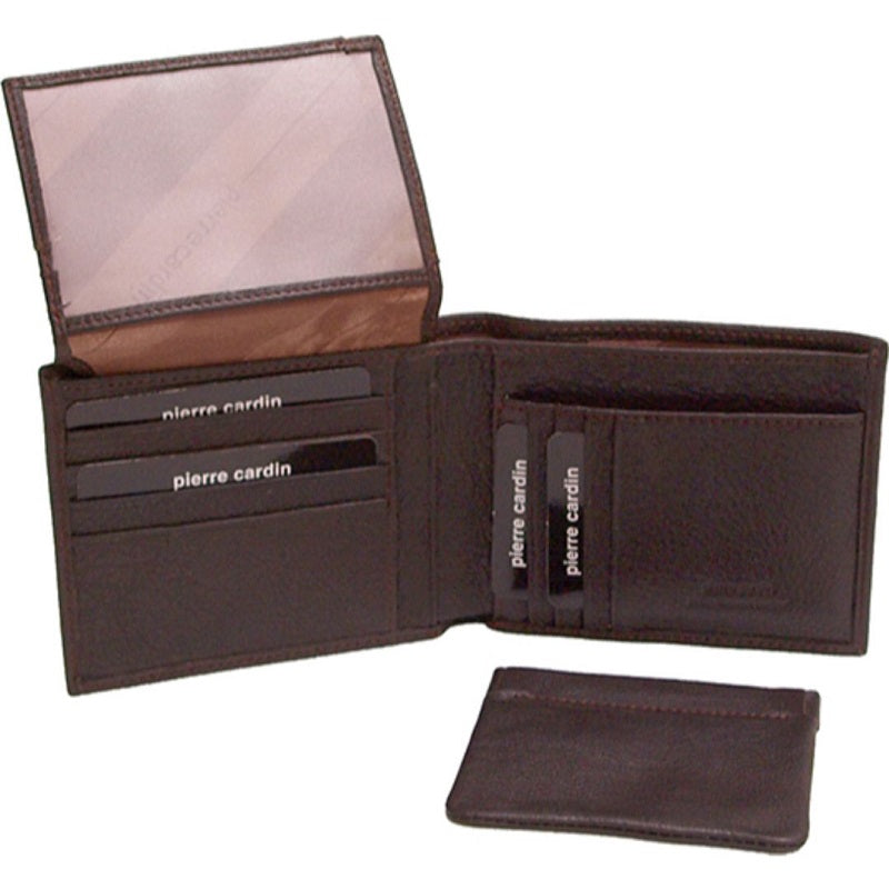 Pierre Cardin - PC9449 RFID Italian Leather Mens Bi-Fold Wallet - Brown - 0