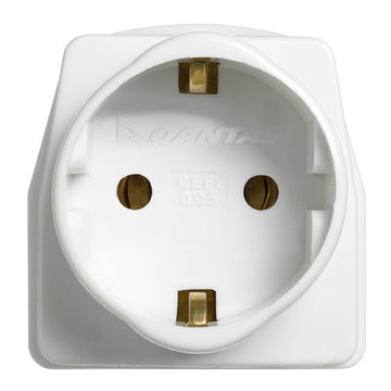 Qantas - European Visitor Travel Adaptor - White - 0