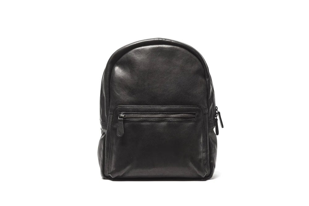 Oran - RH-2625 Bern Medium Leather Backpack - Black
