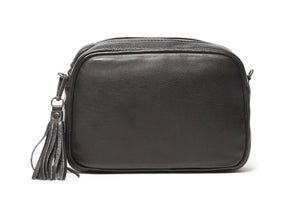 Oran - RH-473 Lucia Crossbody Leather Bag - Black