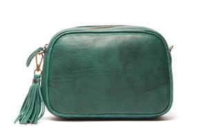 Oran - RH-473 Lucia Crossbody Leather Bag - Pine Green