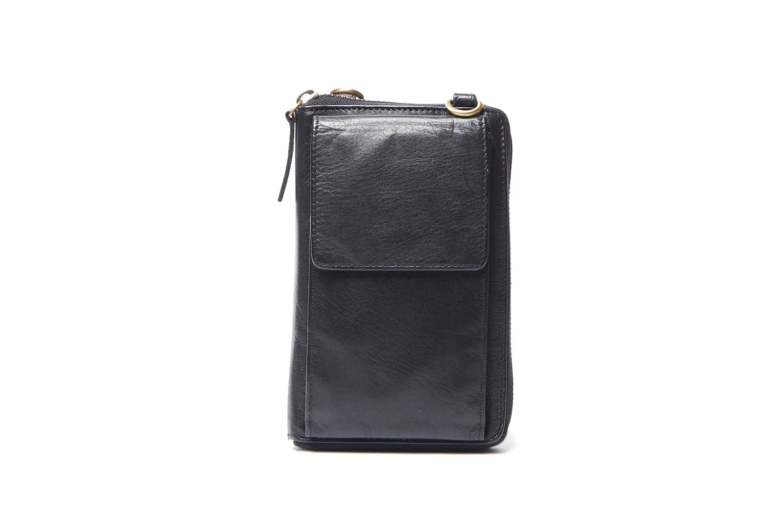 Oran - RH-715 Saturn Leather Phone bag wallet - Black-1