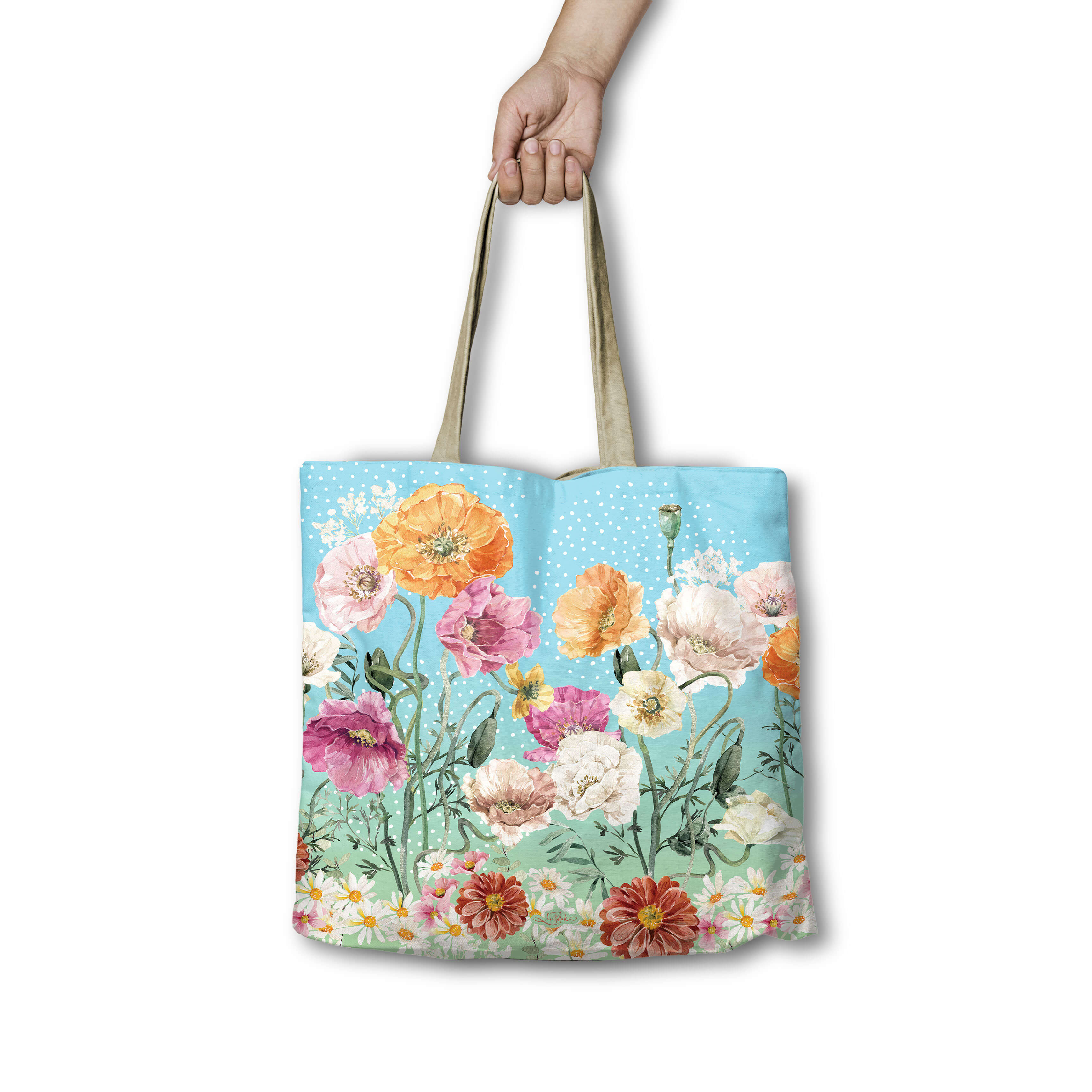 Shopping Tote - Summer Poppies-1