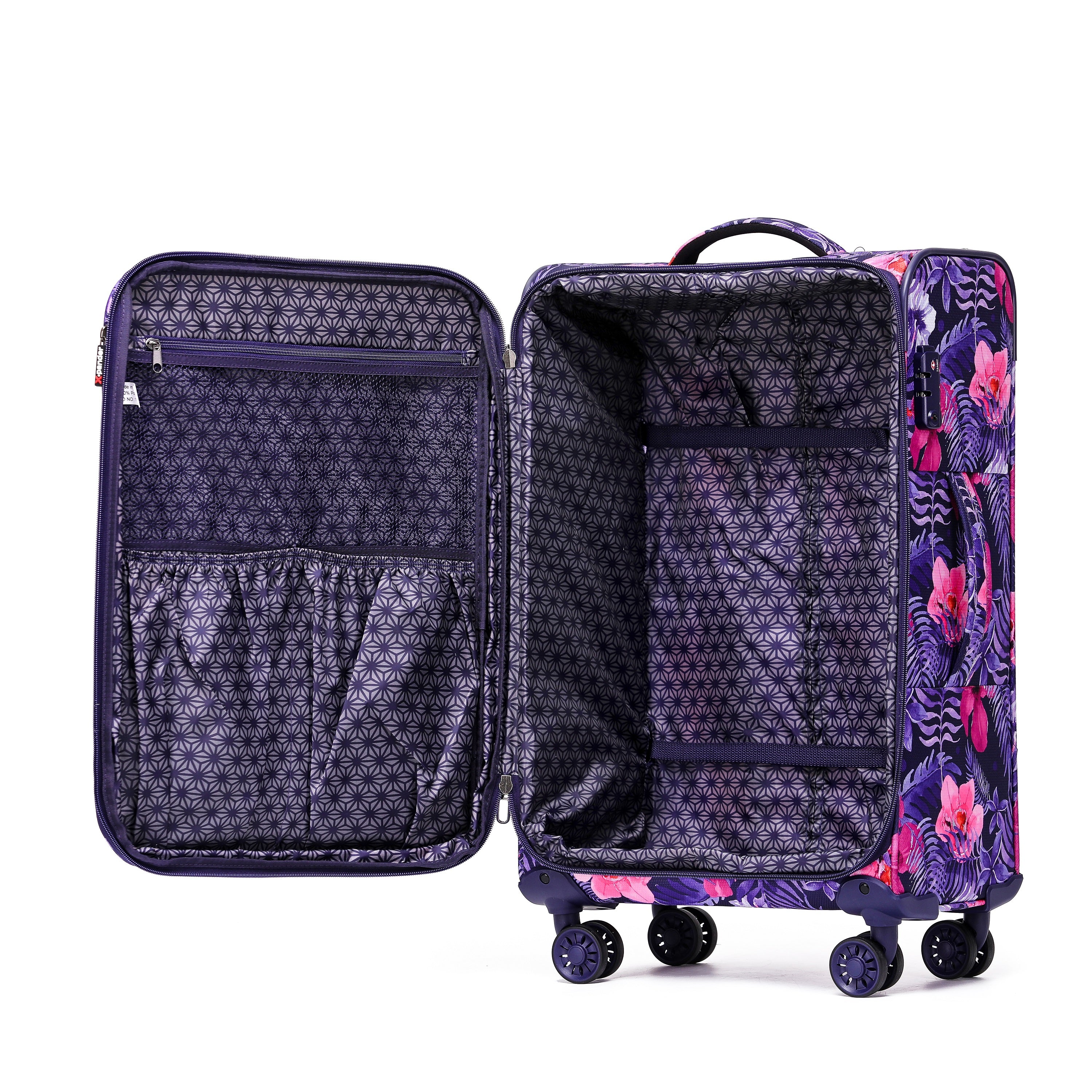 Tosca - So Lite 3.0 25in Medium 4 Wheel Soft Suitcase - Flower - 0