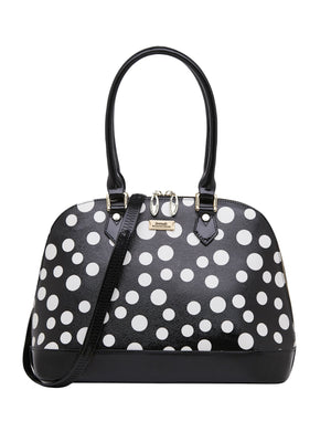 Serenade - Trish SN27-6801 Dome Leather Handbag - Polka Dot