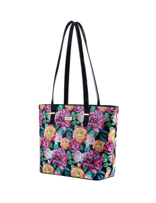 Serenade - Austin Rose Patent Leather tote - Rose