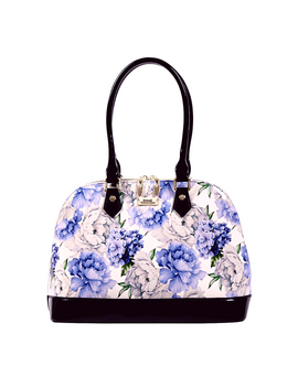 Serenade - SN52-6801 Peony dome leather bag - Peony - 0