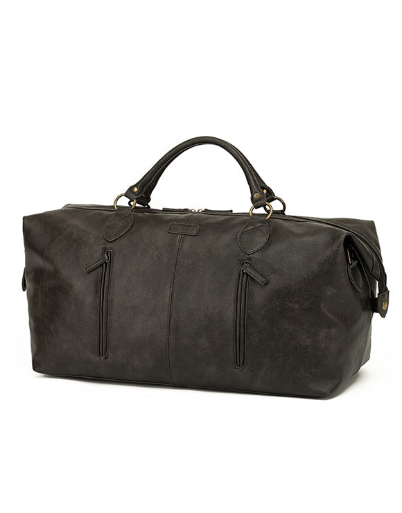 Tosca - VG001 Vegan Leather Duffle Bag - Black