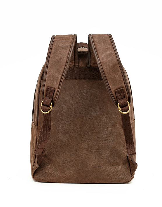 Tosca - Waxed Canvas Backpack - Brown